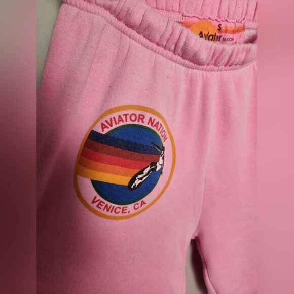 AVIATOR NATION SWEATPANTS - NEON PINK Small Excellent Condition - Picture 6 of 9